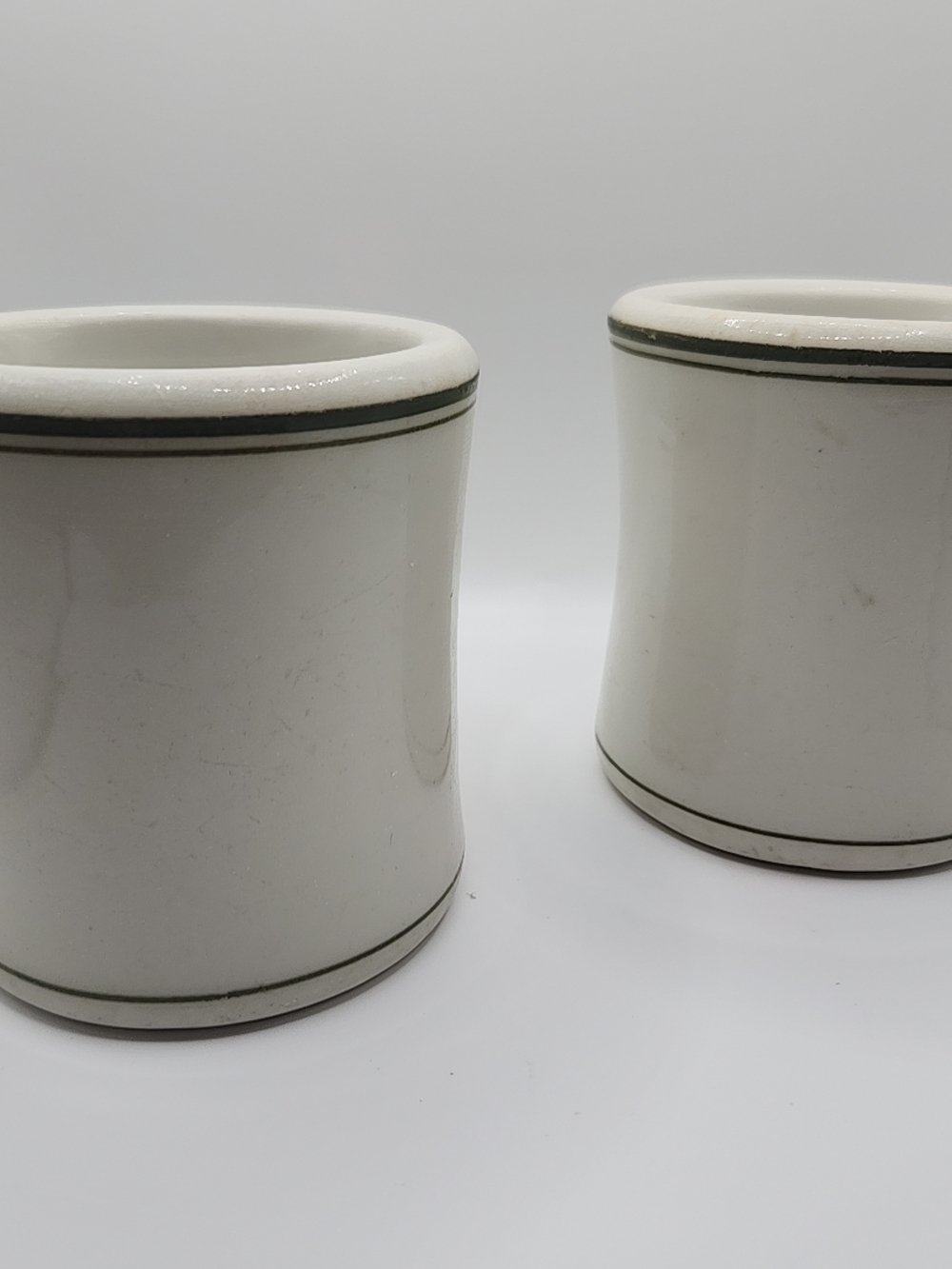 Sterling China Company Ceramic Piece with Simple Green Rim